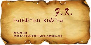 Felföldi Klára névjegykártya