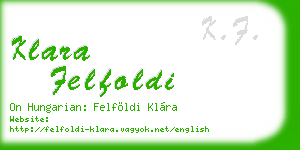 klara felfoldi business card